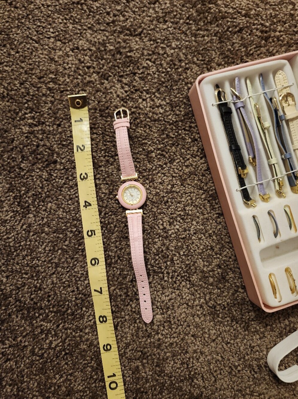 Vintage 80's Contemplate Women's Interchangeable Pink Watch Set - Picture 9 of 10